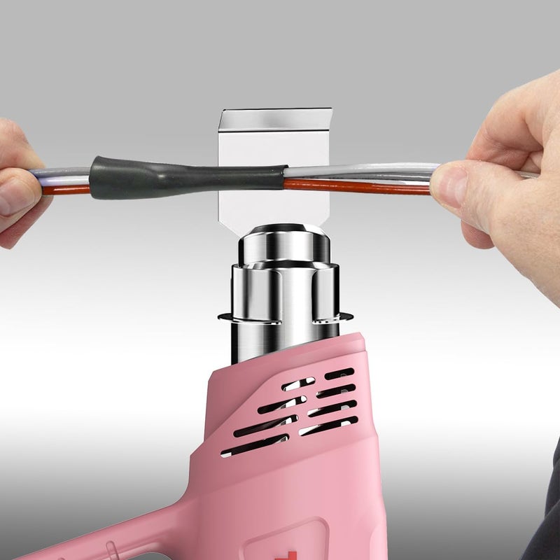 TGK Heat Gun, ® 1800W Heavy Duty Hot Air Gun Kit 122℉~1202℉ Dual Temperature Settings with 6 Nozzle Attachments Overload Protection for Crafts, Shrink Wrapping/Tubing, Paint Removing, Epoxy Resin - Image 5